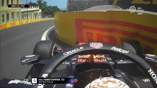 Max Verstappen Crash Onboard Camera Azerbaijan GP F1 2021 FP3