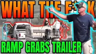 Одна лодка, одна ГЛУПАЯ ошибка! Капитан чуть не разорвал трейлер пополам! -E41