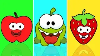 Learn Hindi With OM NOM | Seekhe Drawing Om Nom Ke Sath 🍊| How To Draw Fruits