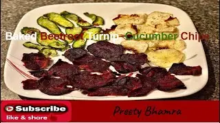 Baked Beetroot Turnip and Cucumber Chips I Healthy Chips I Vegetable chips