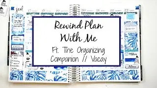 Rewind Plan With Me Ft. The Organizing Companion