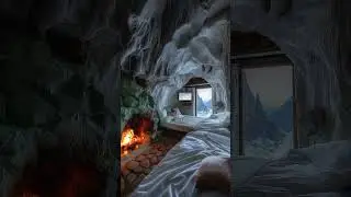 Cozy vibes in a dreamy cave bedroom Wrapped in warmth by the crackling fireplace