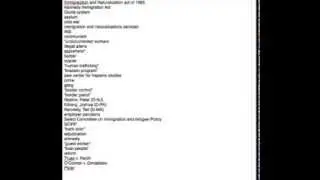 Immigration keywords