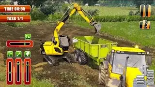 Heavy Excavator Simulator Game - Android Gameplay #4 | Road Construction Simulator Gameplay