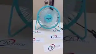 Ventilador USB Port&aacute;til Metalico De Colores Para Escritorio Oficina