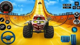 Monster Truck Mega Ramp Impossible Driver - Monster Truck Stunt Video - Android Gameplay