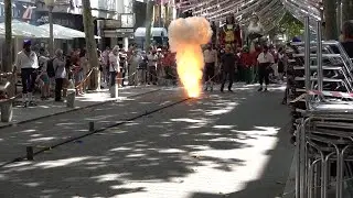 Tronada de Festa Major d'Igualada i Presentació de Salero, tabal, Estampa i lliurament del penó