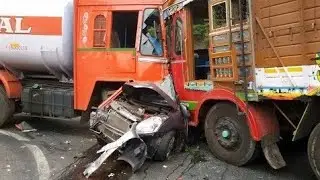 Travel vlog 1: Deadly Truck Accident😰 on NH48 Gujarat to Maharashtra | Truck Crash | Dipesh Patel