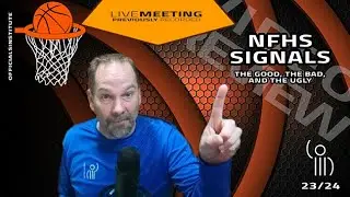 OI Live video review meeting covering NFHS basketball signals.