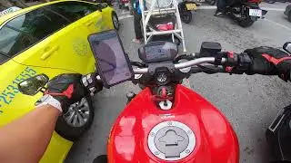 Ducati Monster 821 Goes Wild in Bangkok Traffic (Raw Footage)