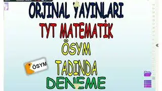 TYT Matematik 21-30 arası 3.bölüm Orjinal yayınları denemesinden