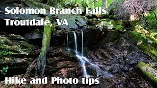 Waterfall photography in Troutdale, VA part of the Jefferson National Forest, Solomon Branch Falls