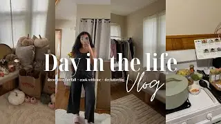 VLOG! decorating for fall + cook with me + decluttering my closet | BriaGiia