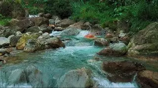 4K-HDR | Calming River Flow Ambience for Sleep | Nature Water Sounds for Stress Relief & Total Reset