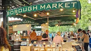 LONDON WALKING TOUR🇬🇧BOROUGH Market  Tour 🇬🇧 Best street food markets in London [ 4K HDR]