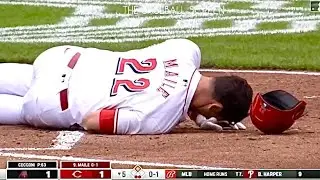 MLB/ Painful Hit By Ball