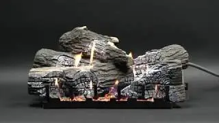 Stacked Wildwood 24-inch Refractory Log Set on Slope Glaze Burner