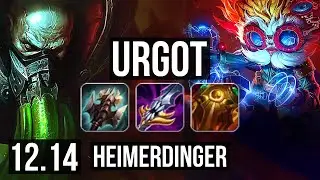 URGOT vs HEIMERDINGER (TOP) | 1200+ games, Legendary, 1.2M mastery | EUW Master | 12.14