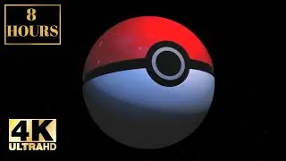 Pokemon Poke Ball Planet In Space Wallpaper Screensaver Background 4K 8 HOURS With Music