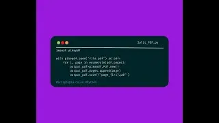 Python PikePDF - Split PDF file