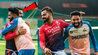 Emotional Mohommad Siraj come and hug Virat Kohli During practice session @criccard #cricket