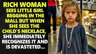RICH WOMAN SEES LITTLE GIRL BEGGING AT THE MALL  BUT WHEN SHE SEES HER NECKLACE