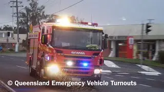 QFRS - 631B (1122) + 631A (1377) Responding | Automatic Fire Alarm, Southport, QLD [AUDIO WARNING]