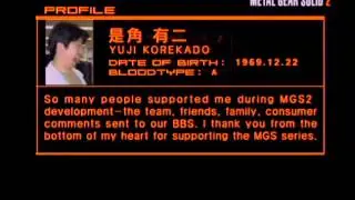 Document of MGS2 - STAFF - Yuji Korekado