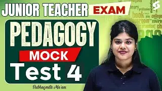 Pedagogy Mock Test  for SSB TGT/JT/OAVS  Exam | Pedagogy Classes by Subhasmita Ma'am