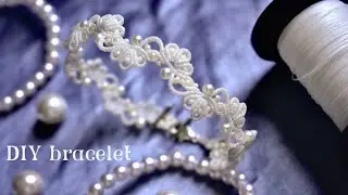 【编绳教程】DIY bracelet珍珠蕾丝手绳·超级简单的编法，赶紧跟着视频一起DIY吧
