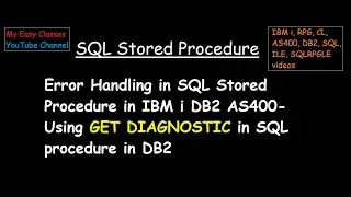 Error Handling in SQL Stored Procedure in IBM i DB2 AS400-Using GET DIAGNOSTIC in SQLDB2 IBM i AS400