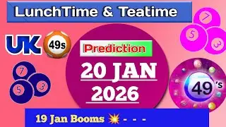 Uk49s double predictions for today 20-01-26 | today uk49s lunchtime prediction