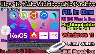 How To Make Multibootable Pendrive || In Just 3 Minutes || || { Ventoy } ||