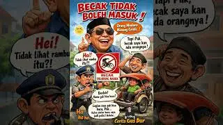 humor lucu cerita Gus Dur tentang tukang becak yang cerdik, bikin kita mikir! #shorts #gusdur #lucu