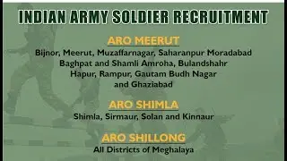 Indian Army Soldier Bharti 2019 For Various States - Notification