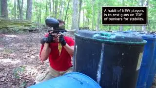 How To Play Paintball -  Beginner Tip: Do Not Post Over the Top of Bunkers