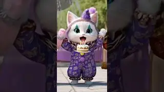 clown cat singing happy birthday #birthday #clown #cats #aicat #aicat #catshorts #cutecat