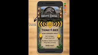 Convite Jurassic Park - Dinossauros