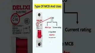 Type Of MCB And Uses #electricalshorts #ytshort #electricaltips #wiring #shorts #electrical