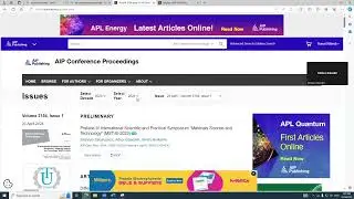 Tutorial mengakses artikel di AIP conference Proceedings dengan kode akses