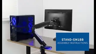 STAND-GM1BB Gaming Lighted Pneumatic Monitor Arm Assembly by VIVO
