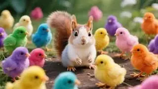 Catch Color Chicken, Cute Chicken, Duck, Rainbow Chicken, Rabbit, Cute Animals