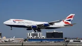 British Airways Boeing 747-400 [G-CIVG] Landing at LAX.