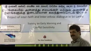 Training on Early Warning and Conflict Sensitivity  Batticaloa 09-01-2017