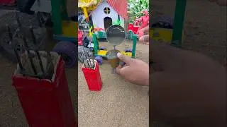 Real Cement Pouring in Colourful Mini Pillar 😍🏗️