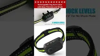 Rechargeable Dog Bark Collar with Beep Vibration and Shock