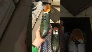 Luxury Green Leather Formal Shoes