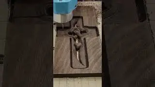 Sainsmart 3020 Pro Max V1, Machining a Cross from Black   Walnut #Sainsmart #Genmitsu #cncrouter