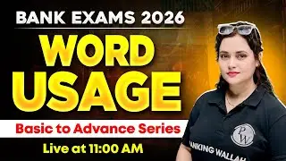 Bank Exam 2026 | Word Usage in English for Bank Exams | Word Usage in English | by Rupam Ma'am