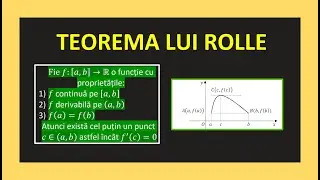 TEOREMA LUI ROLLE CLASA 11 ANALIZA MATEMATICA LIMITE DERIVATE BACALAUREAT FUNCTII CONTINUE EXERCITII